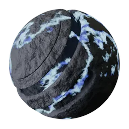 Dark stone with Ice cracks