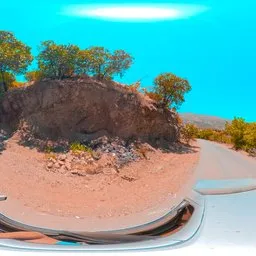 Mountain Road Bend Green Hillside HDRI