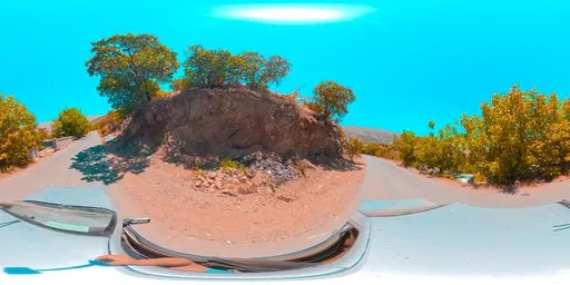 Mountain Road Bend Green Hillside HDRI