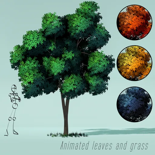 Cartoon style bushy tree