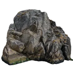 High-detail 3D rock formation model suitable for Blender rendering and virtual environments.