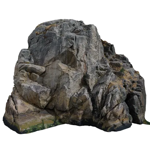 High-detail 3D rock formation model suitable for Blender rendering and virtual environments.