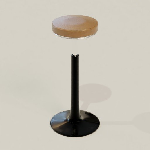 BlenderKit Download the Leather Bar Stool model
