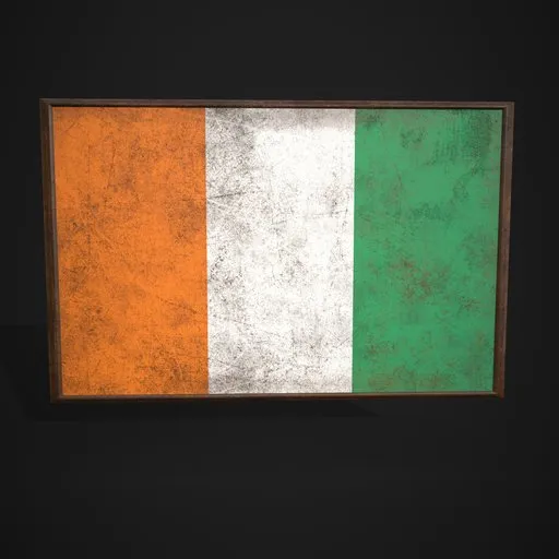 Cote d lvoire Flag Picture Frame