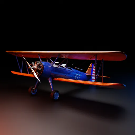 Vintage Biplane Model