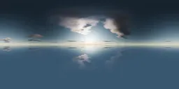 Summer Sky with cloud and orange horizon