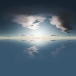 Summer Sky with cloud and orange horizon