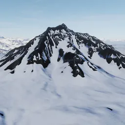 Rocky Snow Mountain Landscape