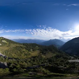 Sunny Mountain Nature Landscape