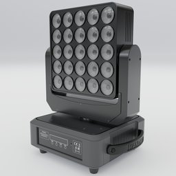 High-poly, detailed 3D model of professional stage lighting equipment, unrigged, designed in Blender.