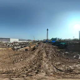 Construction site mud bluesky
