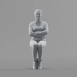 Lowpoly Female Sitting