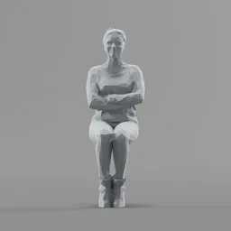 Lowpoly Female Sitting