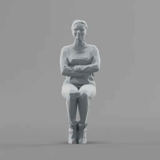 Lowpoly Female Sitting