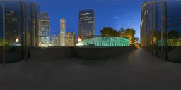 Building corridor at night