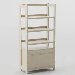 Walker Edison Modern Reeded Bookshelf