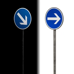 Road sign direction French std (B21)