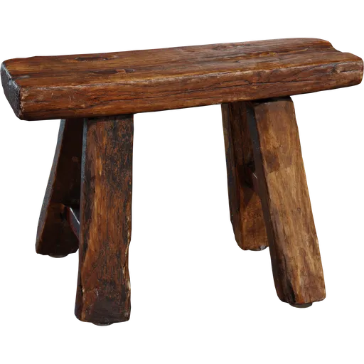 Wooden Stool 02