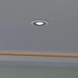 High-intensity Blender 3D spot lamp model with focused beam for lighting design.