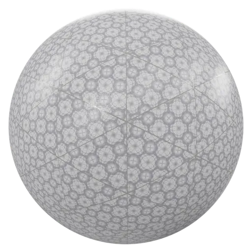 White gray flower tiles