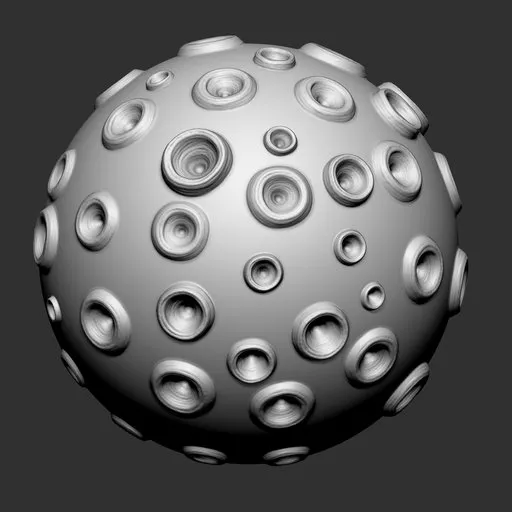 3D sculpting thumbnail showing the effect of a curve sucker brush on a mesh, ideal for detailed monster and creature modeling in Blender.