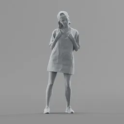 Lowpoly Female Standing