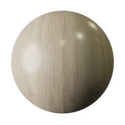 Light wood grain PBR texture for realistic 3D rendering in Blender and other modeling applications.