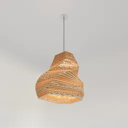 "DIY Cardboard Light Fixture - A Parametric Blender 3D Model for Ceiling Lighting. Versatile Design for Classic, Modern and Antique Interiors. Explore More on the Creator's Profile."