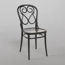 4 Chair B123 - Black Grain