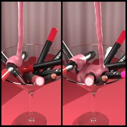 Fluid simulation lip crayons