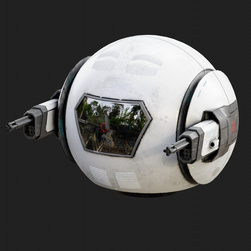 Scifi Droid Robot FREE SciFi Weapons models BlenderKit