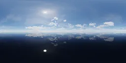 Puffy White Clouds Sunny Day