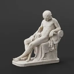 statue of Sleeping Shepherd Boy