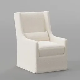 Detailed 3D model of a modern swivel wing armchair, ideal for Blender rendering and interior design.