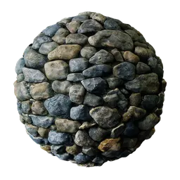 Stone Rock Wall Blue