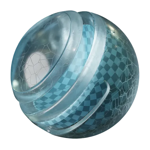 Cracked Blue Glass