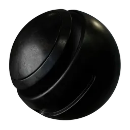 Shabby black glossy metal