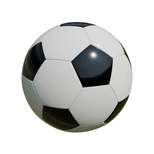 Highly-detailed Blender 3D model of a traditional black and white soccer ball with realistic textures.