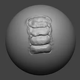 NS Line Scales 02 brush imprint for 3D dragon scale detailing on sculpted models in Blender.