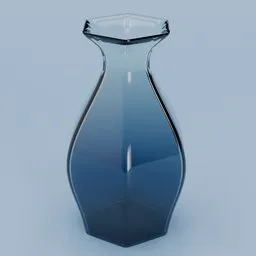 Blue Crystal Vase