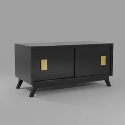 Iron Coffee Table Sliding Door