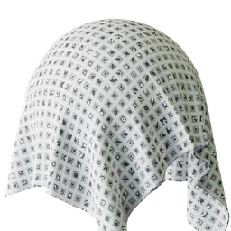 High-resolution PBR fabric material with intricate voronoi pattern for 3D modeling and rendering in Blender.