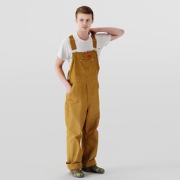 Young boy in jumpsuit