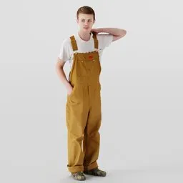 Young boy in jumpsuit