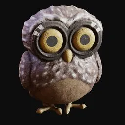 Cute Athens Owl Statue Brown