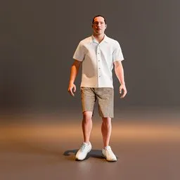 Male Walking Animation Cloth Simulation