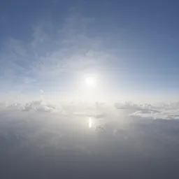 Aerial Sunny Cloudscape Day