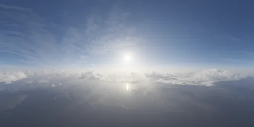 Aerial Sunny Cloudscape Day