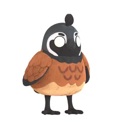 Cute Quail Plushie (unrigged)
