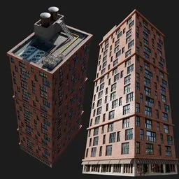 Brick Highrise Residential Tower